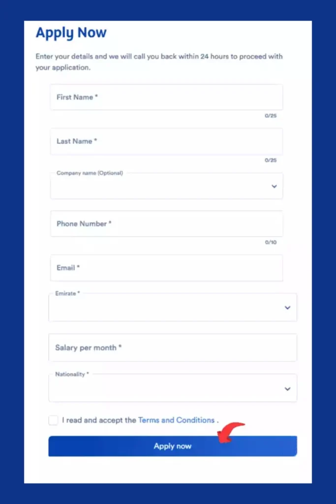 Enter Personal Information