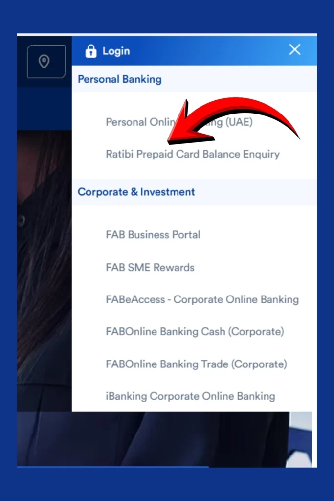 Select “Ratibi Prepaid Card Balance Inquiry”